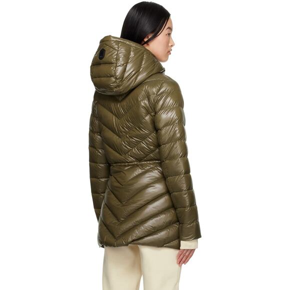 Mackage Jacket Womens X Small Olive Green Down Puffer Hood Coat Long XS Zip Warm - Picture 3 of 14